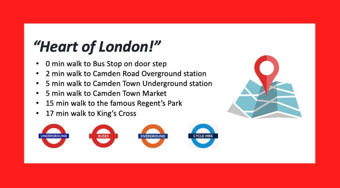 Luxury Rooms In Camden Town Near Shops, Cafes, Bars & Metro With Shared Bathrooms London Kültér fotó